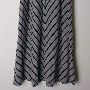 Gray and Black Chevron Maxi Skirt